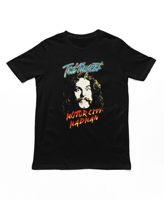 Ted Nugent Motor City Madman Mens T Shirt Black Retro Pop Classics