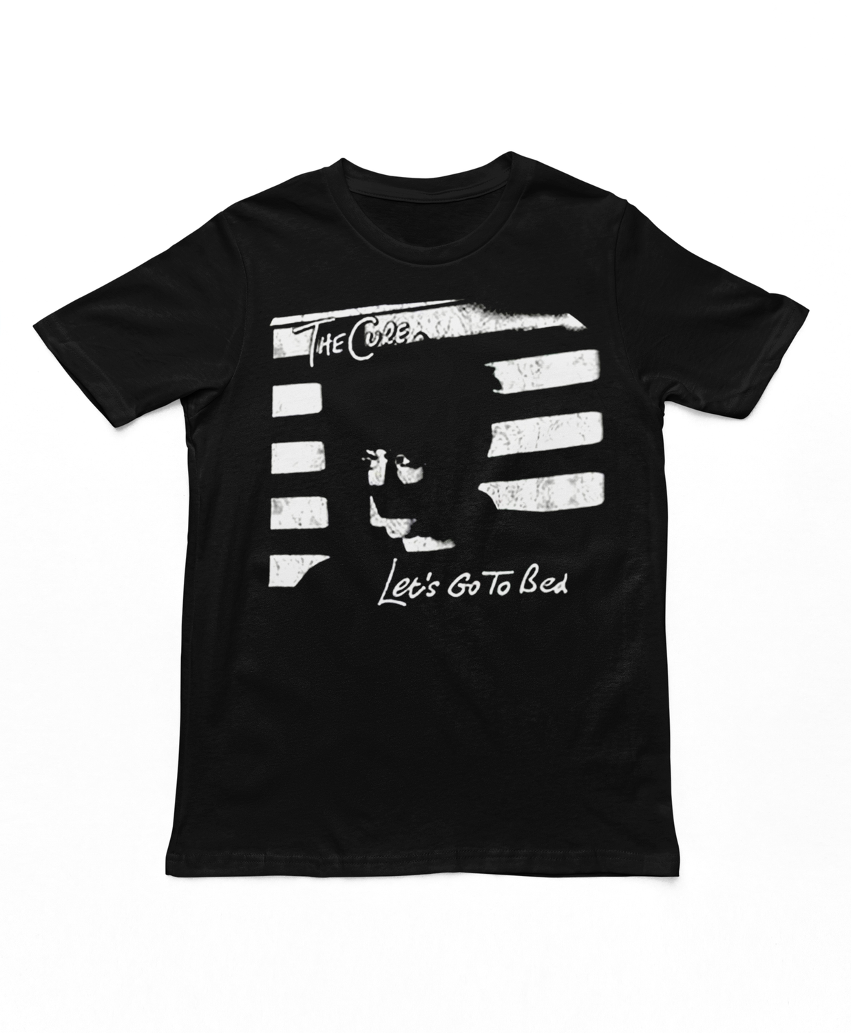 The Cure Let&#39;s Go to Bed Mens T Shirt Black Retro Pop Classics