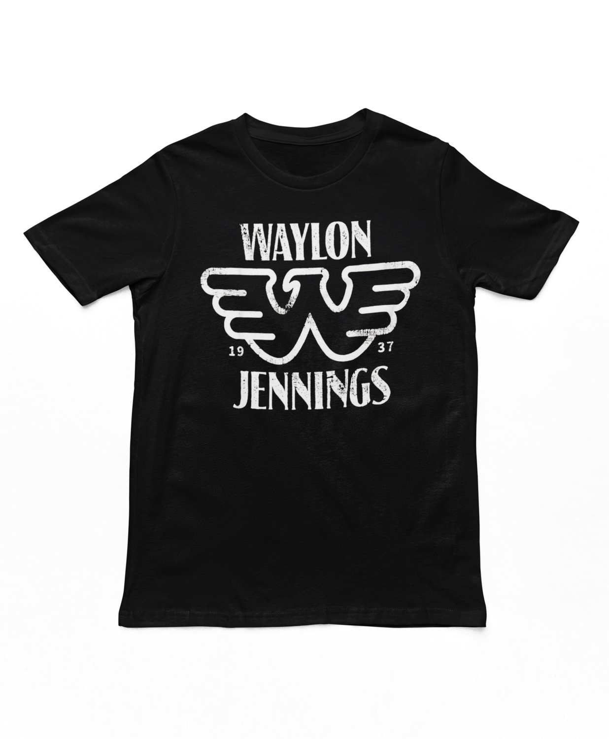 Waylon Jennings Established Mens T Shirt Black Retro Pop Classics