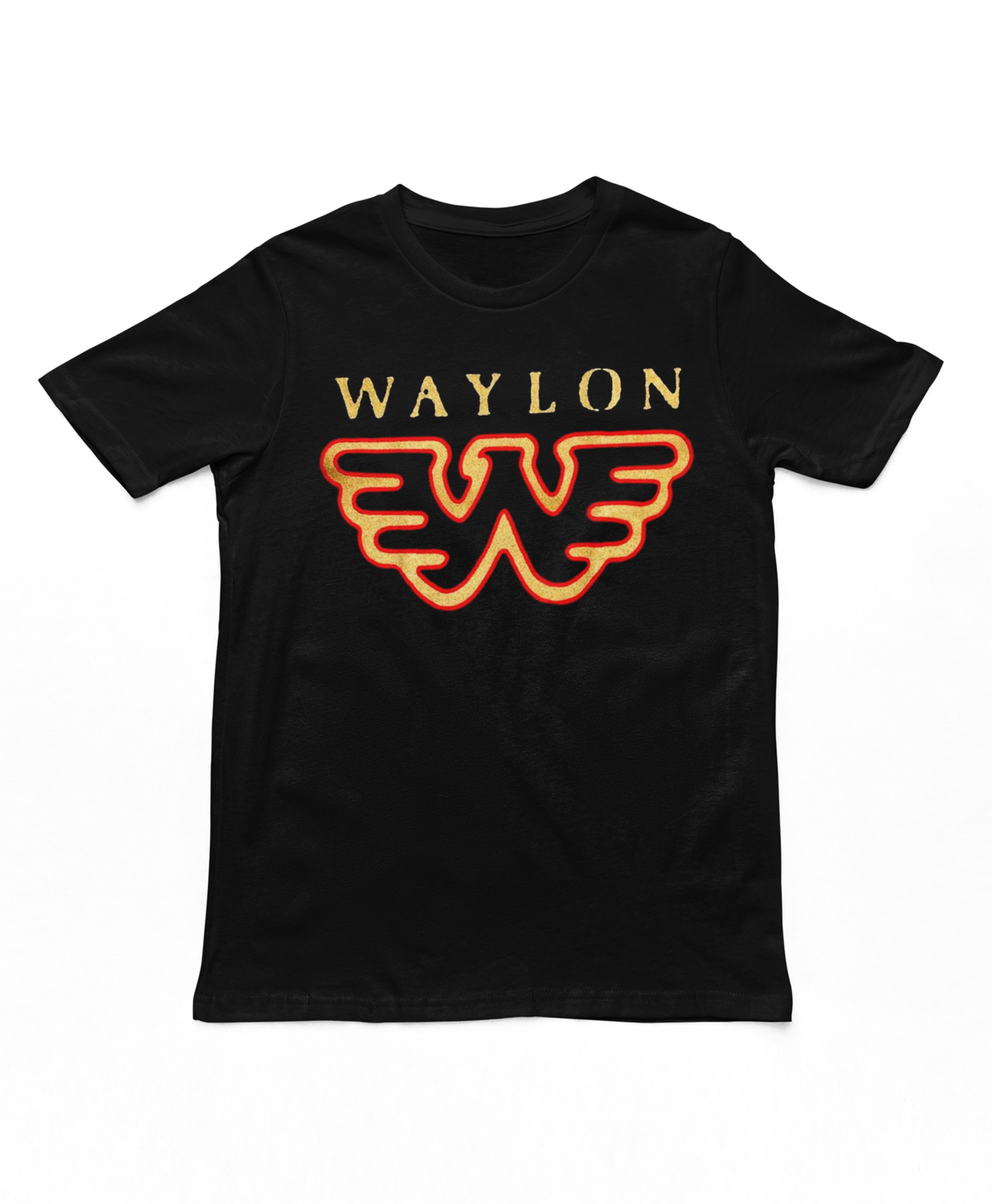Waylon Jennings Flying W Mens T Shirt Black Retro Pop Classics