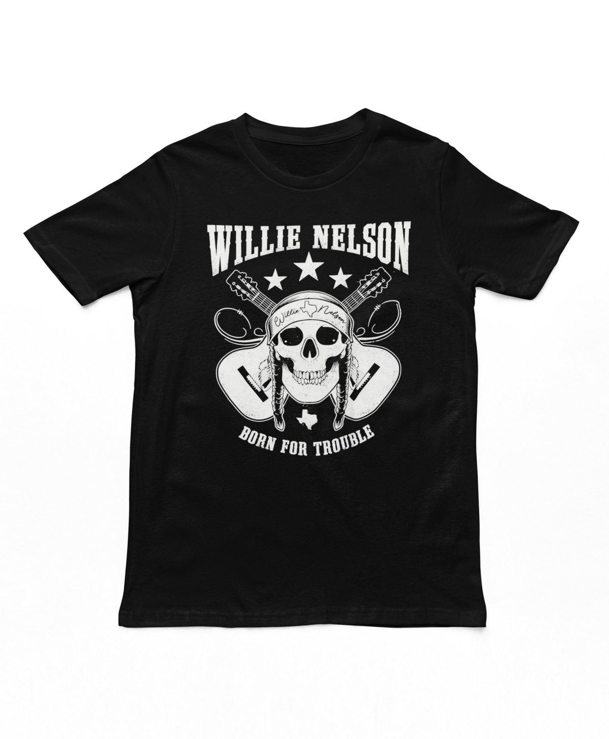 Willie Nelson Texas Mens T Shirt Black Retro Pop Classics