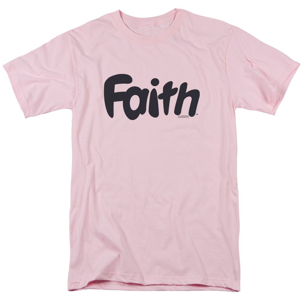 Valiant Faith Logo Mens T Shirt Pink Retro Pop Classics