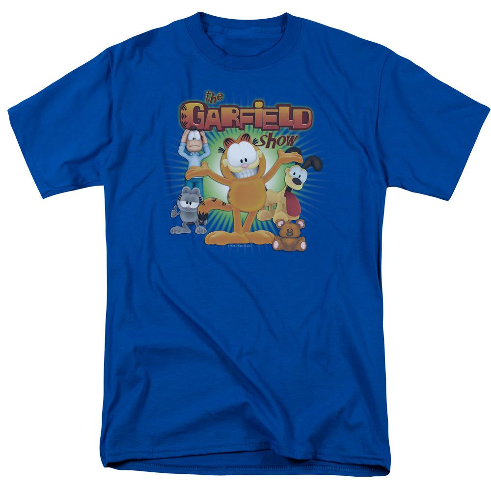 Garfield the Garfield Show Mens T Shirt Royal Blue Retro Pop Classics