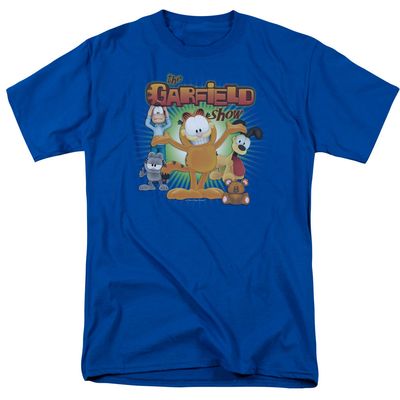 Garfield the Garfield Show Mens T Shirt Royal Blue Retro Pop Classics