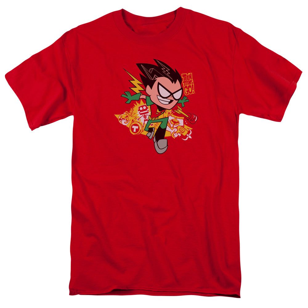 Teen Titans Go Robin Mens T Shirt Red Retro Pop Classics