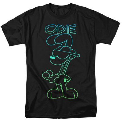 Garfield Hotshot Odie Mens T Shirt Black Retro Pop Classics
