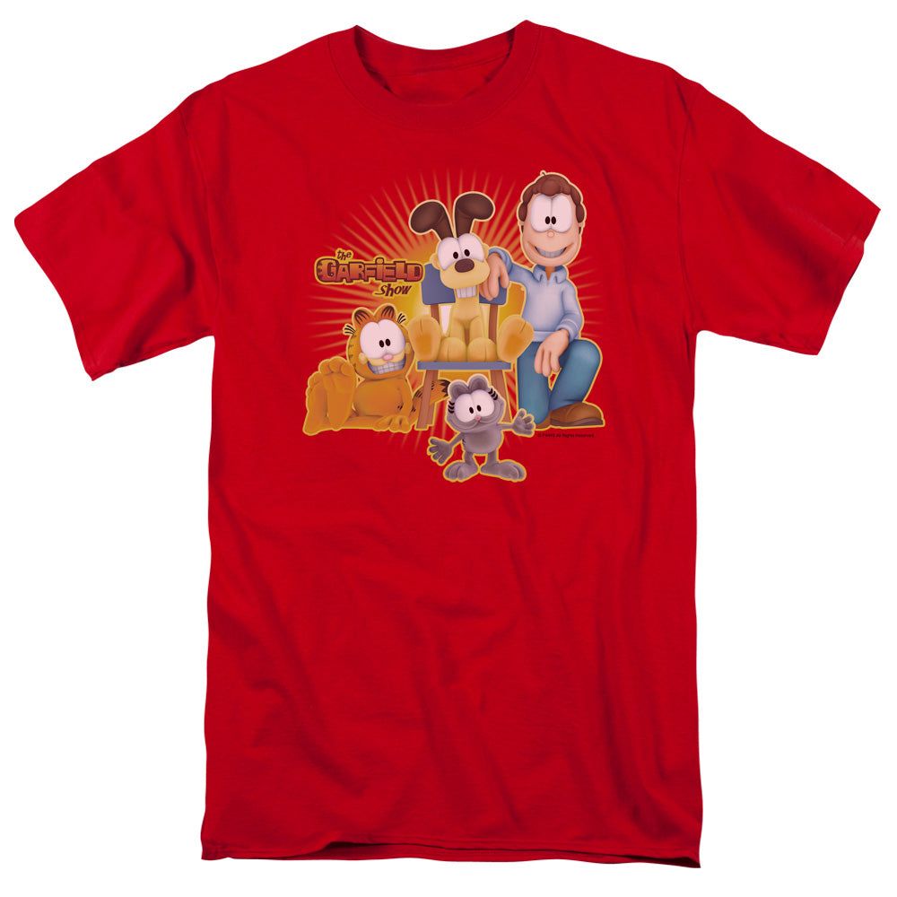 Garfield Say Cheese Mens T Shirt Red Retro Pop Classics
