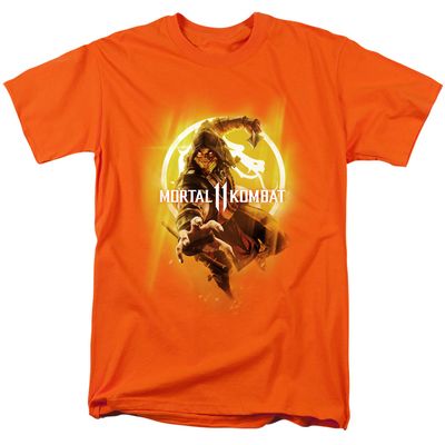 Mortal Kombat 11 From The Flames Mens T Shirt Orange Retro Pop Classics