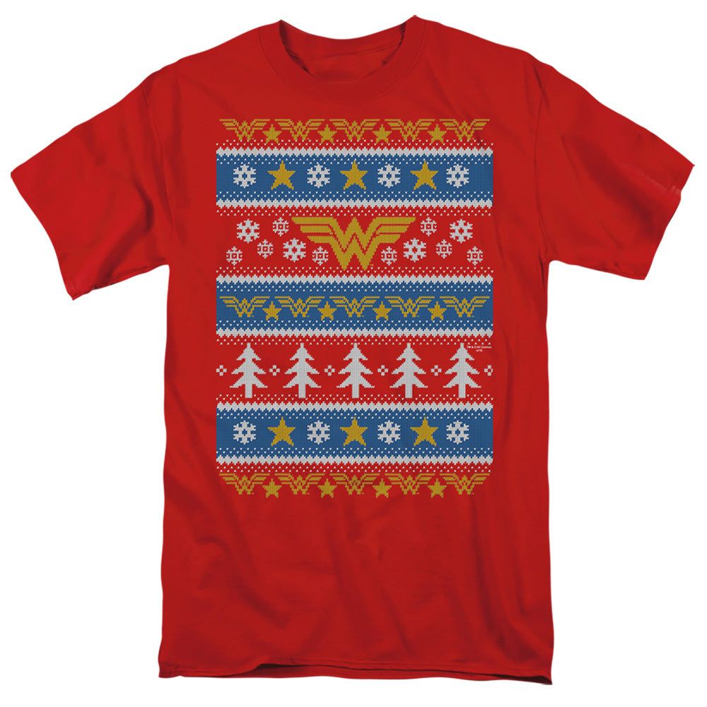 Dc Wonder Woman Wonder Woman Christmas Sweater Mens T Shirt Red Retro Pop Classics
