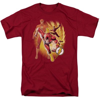 The Flash Collage Mens T Shirt Cardinal Retro Pop Classics