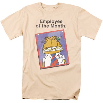 Garfield Employee Of The Month Mens T Shirt Cream Retro Pop Classics