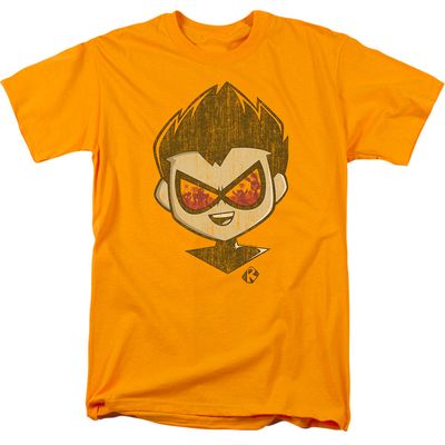 Teen Titans Go To The Movies Beachy Robin Mens T Shirt Gold Retro Pop Classics