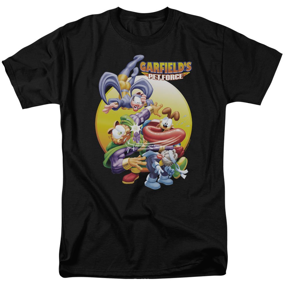 Garfield Tongue of Doom Mens T Shirt Black Retro Pop Classics