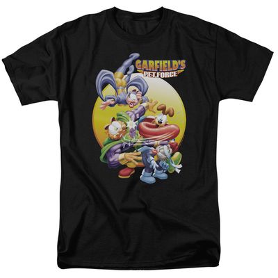 Garfield Tongue of Doom Mens T Shirt Black Retro Pop Classics