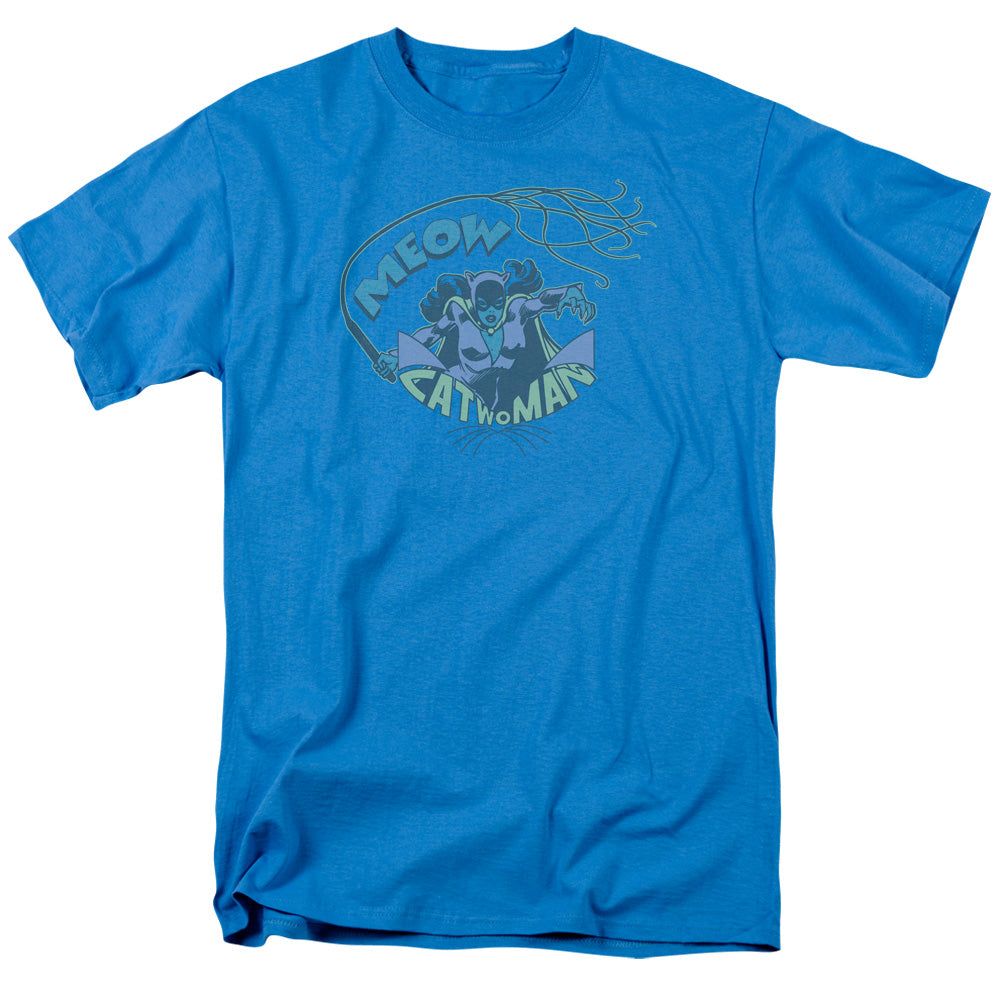Dc Meow Catwoman Mens T Shirt Turquoise Retro Pop Classics
