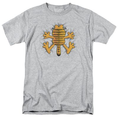 Garfield Ow Mens T Shirt Athletic Heather Retro Pop Classics