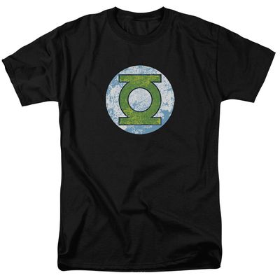 DC Comics Green Lantern Neon Distress Logo Mens T Shirt Black Retro Pop Classics