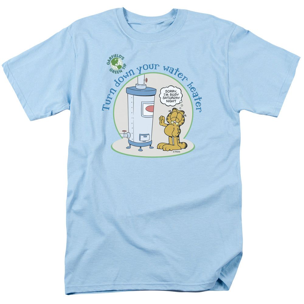 Garfield Plant a Tree Mens T Shirt Light Blue Retro Pop Classics
