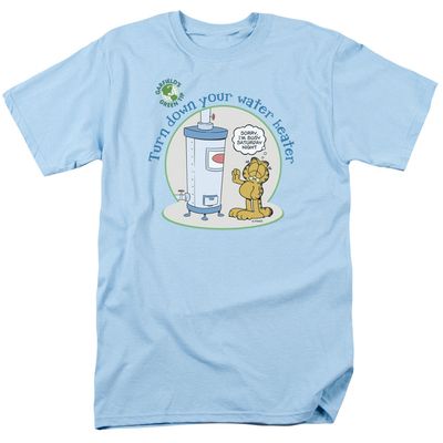 Garfield Plant a Tree Mens T Shirt Light Blue Retro Pop Classics