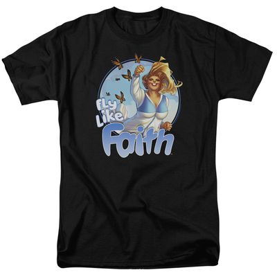 Valiant Fly Like Faith Mens T Shirt Black Retro Pop Classics