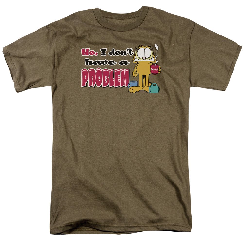 Garfield No Problem Mens T Shirt Safari Green Retro Pop Classics