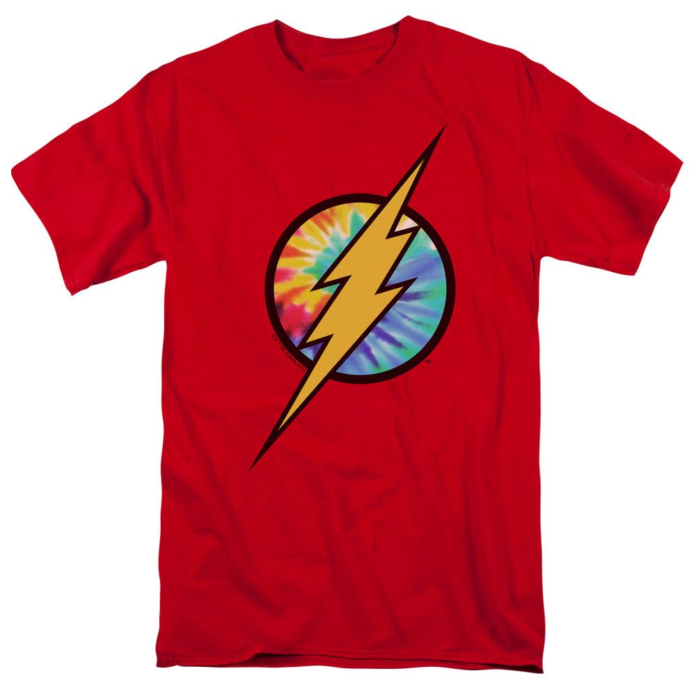 The Flash Tie Dye Flash Logo Mens T Shirt Red Retro Pop Classics
