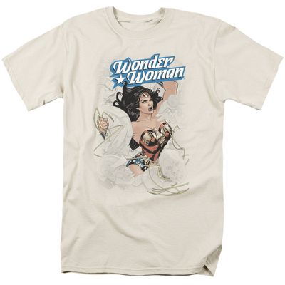 Wonder Woman #14 Cover Mens T Shirt Cream Retro Pop Classics