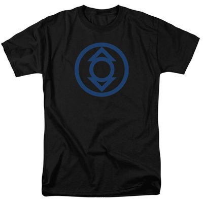 Green Lantern Blue Emblem Mens T Shirt Black Retro Pop Classics