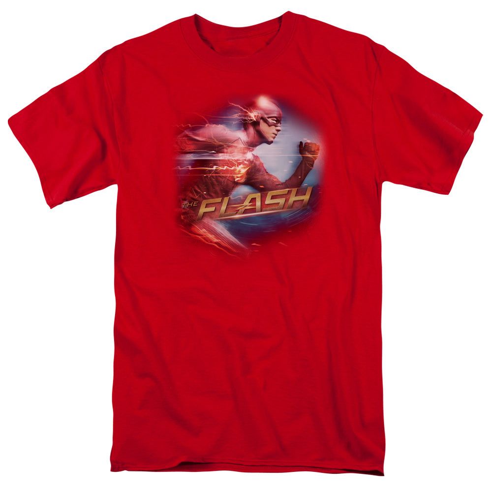 The Flash Fastest Man Mens T Shirt Red Retro Pop Classics