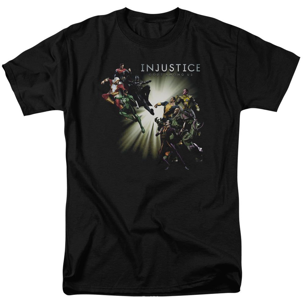 Injustice Gods Among Us Good Vs Evils Mens T Shirt Black Retro Pop Classics