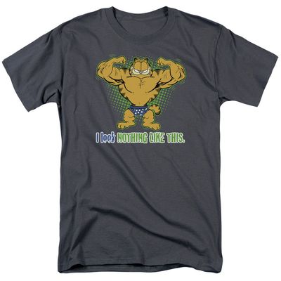 Garfield Nothing Like This Mens T Shirt Charcoal Retro Pop Classics