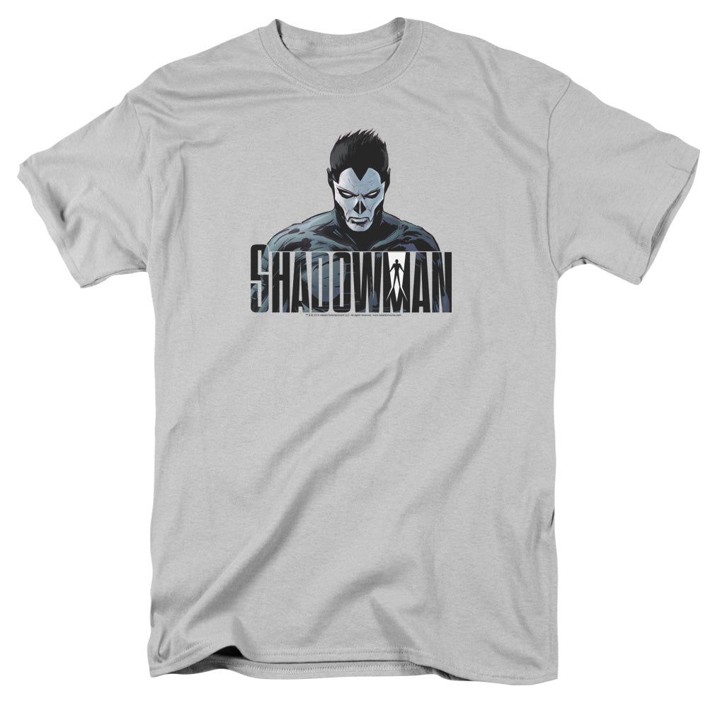 Shadowman Shadow Stare Mens T Shirt Silver Retro Pop Classics