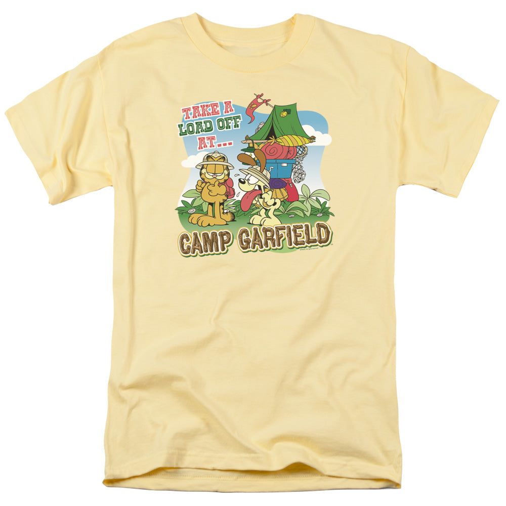 Garfield Camp Garfield Mens T Shirt Yellow Retro Pop Classics
