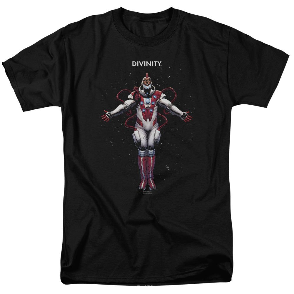 Valiant Divinity Space Mens T Shirt Black Retro Pop Classics
