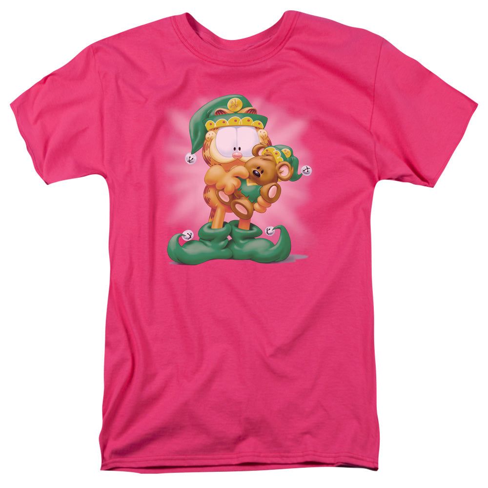 Garfield Number 1 Elf Mens T Shirt Hot Pink Retro Pop Classics