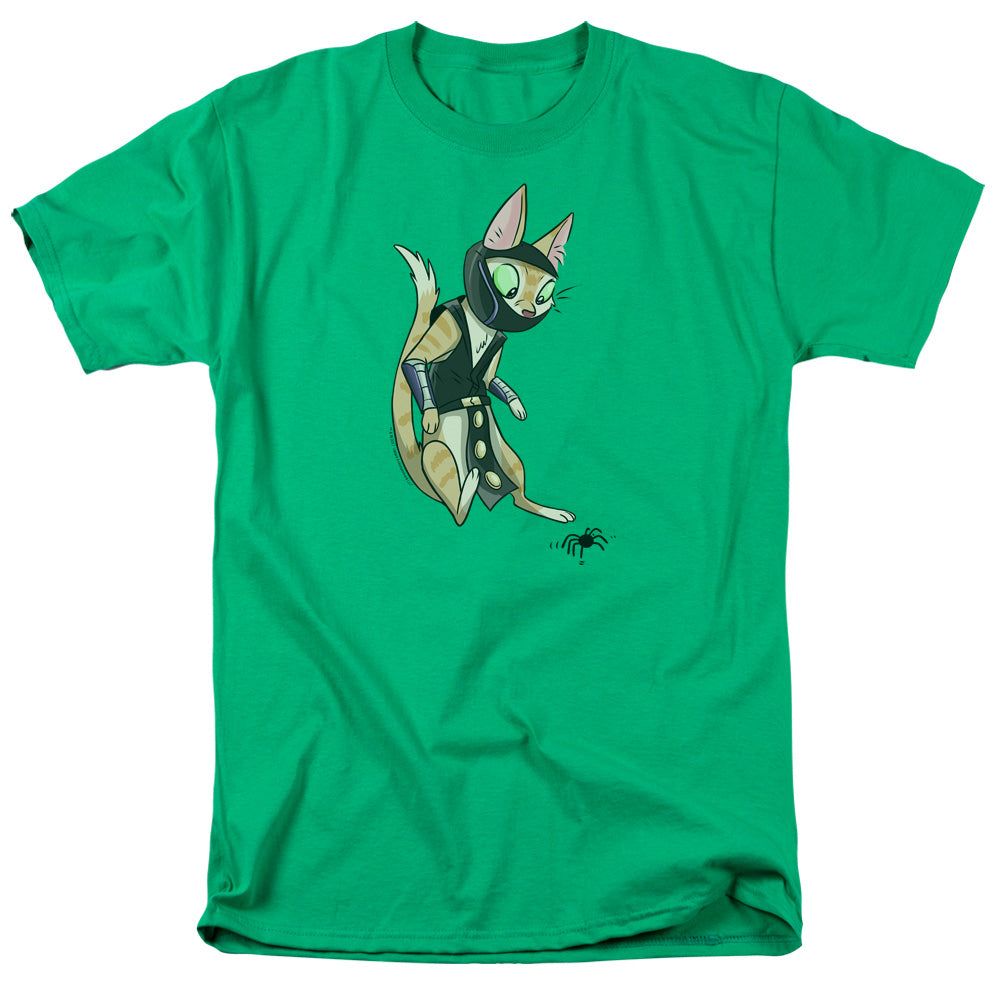 Valiant Comics Ninjak Cat Cosplay Mens T Shirt Kelly Green Retro Pop Classics