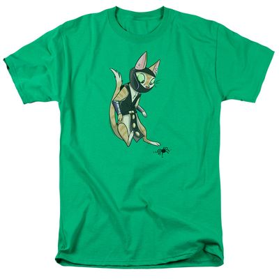 Valiant Comics Ninjak Cat Cosplay Mens T Shirt Kelly Green Retro Pop Classics