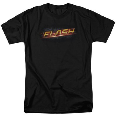The Flash Logo Mens T Shirt Black Retro Pop Classics