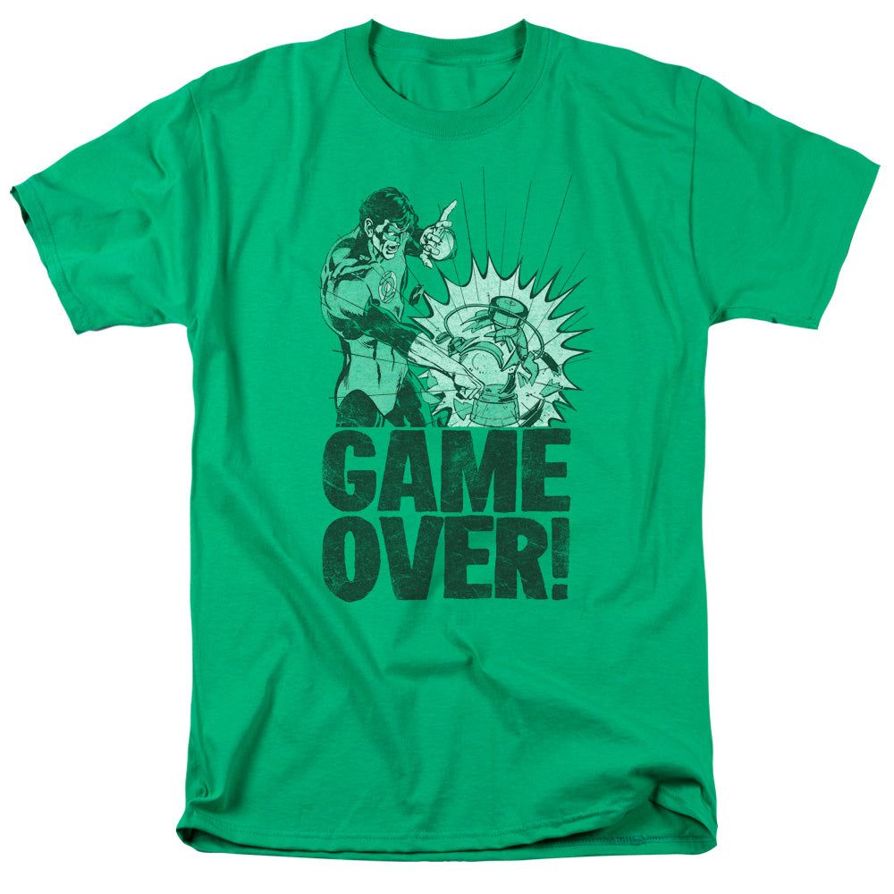 Green Lantern Game Over Mens T Shirt Kelly Green Retro Pop Classics