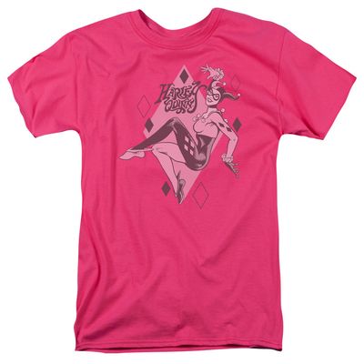 Dc Harley Quinn Mens T Shirt Hot Pink Retro Pop Classics