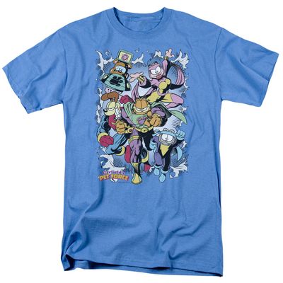 Garfield Ripped Mens T Shirt Carolina Blue Retro Pop Classics