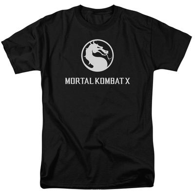 Mortal Kombat X Dragon Logo Mens T Shirt Black Retro Pop Classics