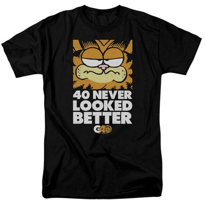 Garfield 40 Looks Mens T Shirt Black Retro Pop Classics