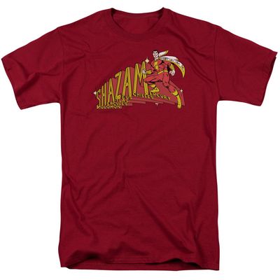 Dc Shazam Shazam Mens T Shirt Cardinal Retro Pop Classics