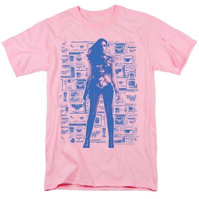 Wonder Woman 84 Televisions Mens T Shirt Pink Retro Pop Classics