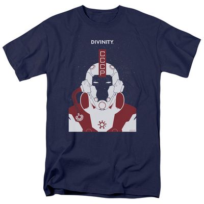 Valiant Divinity Helmet Mens T Shirt Navy Blue Retro Pop Classics