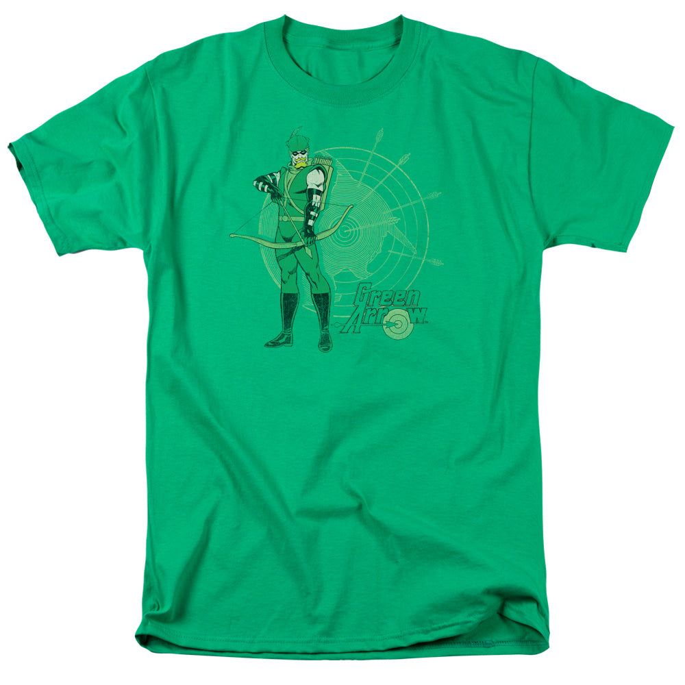 DC Comics Green Arrow Target Mens T Shirt Kelly Green Retro Pop Classics
