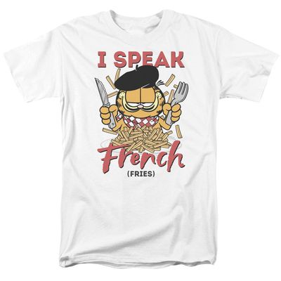 Garfield Speaking Love Mens T Shirt White Retro Pop Classics