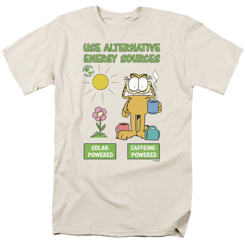 Garfield Alternative Energy Mens T Shirt Cream Retro Pop Classics