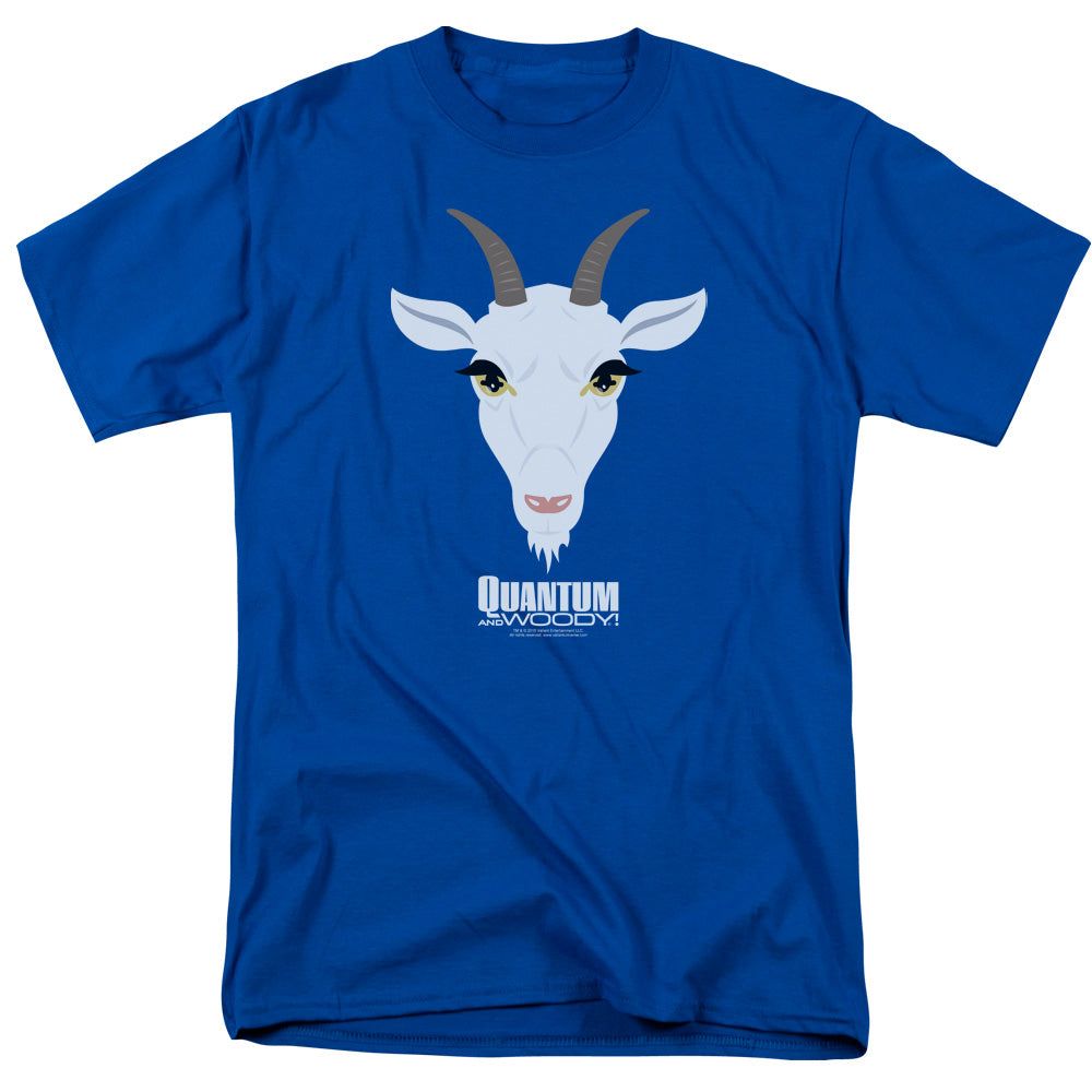 Quantum And Woody Goat Head Mens T Shirt Royal Blue Retro Pop Classics